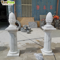 Base faite sur commande de marbre de piédestaux en pierre naturelle de décoration pour des sculptures de statue