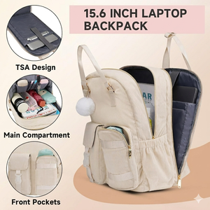 <span class=keywords><strong>Mochila</strong></span> de Moda al por Mayor, Nueva, Unisex, de Pana y Poliéster, con USB, para Estudiantes de Secundaria, Viajes y Escuela - Product Image 3