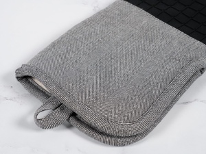 Gants de cuisine et protège-plat en coton résistants à la chaleur avec logo personnalisé pour barbecue et four - Product Image 4