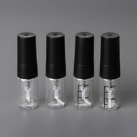 Flacon de parfum en verre de 2 ml avec graduation, mini flacon vide portable pour échantillon de parfum de voyage