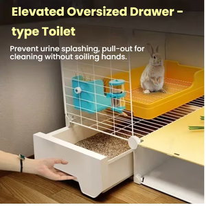 Villa pour chat à double étage, maison pour chat peu encombrante, cage pour chat multifonctionnelle transparente de luxe pour petits animaux - Product Image 4