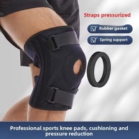 Genouillère fine grande taille en gros avec 6 ressorts, sangles réglables, fermeture auto-agrippante, protection de la rotule à compression pour la randonnée