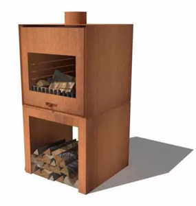 2026. Estufa de Leña Portátil Compacta de Estilo Moderno Francés para Jardín, de Acero Corten, para Exteriores - Product Image 4