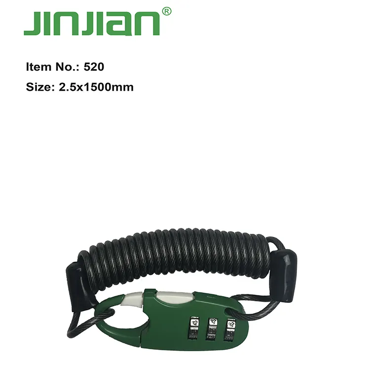 Jinjian OEM компактный Противоугонный легкий универсальный замок для паролей Детский велосипедный замок для багажа