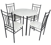Ensemble de table à manger moderne 1+4 DS-092 avec 4 chaises pour le salon, la maison ou le bureau, meubles pour le parc, l'appartement ou l'entrepôt