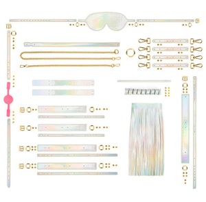 Set de Lujo de Sujeción BDSM: Esposas, Grilletes para Tobillos, Látigo, Antifaz, Collar, Mordaza, Juguetes Sexuales para Mujer, Fetiche S&M para Adultos - Product Image 2