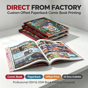 Service d'impression de bandes dessinées à couverture souple personnalisé à prix compétitif avec reliure parfaite pour les livres d'images manga pour adultes - Product Image 1