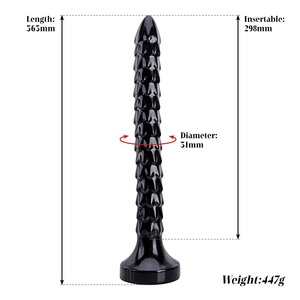Vrai sentiment noir gros gode Super long <span class=keywords><strong>40</strong></span> <span class=keywords><strong>cm</strong></span> Long gode bouchons anaux forte ventouse artificielle PVC gode jouets sexuels pour femme homme - Product Image 6
