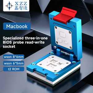 WSON8 QFN8 DFN8 MLF8 IP T2 <span class=keywords><strong>ROM</strong></span> 3 en 1, Socket Metálico para Grabación y Lectura/Escritura, 8x6x5mm, para Herramienta de Reparación de Portátiles - Product Image 3