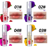 Petites quantités d'exportation de fleurs pour la Saint-Valentin - Marguerites. Gloss à lèvres transparent magique changeant de couleur Huile à lèvres Baume à lèvres