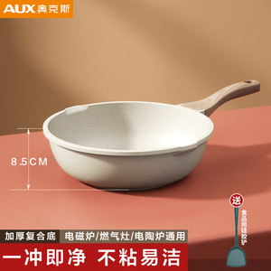 Sartén Antiadherente AUX de 28 cm, Fondo Plano Redondo, Compatible con Inducción, Fácil de Limpiar, Solo Lavar a Mano - Product Image 5