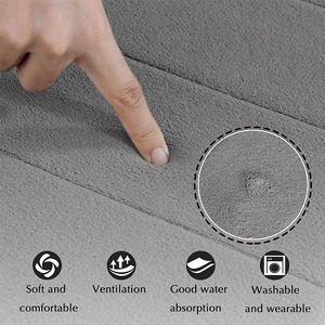 Alfombrilla de baño de espuma viscoelástica, accesorio Ultra suave, antideslizante, con efecto de memoria - Product Image 3