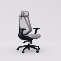 Chaise de bureau respirante en maille avec logo personnalisé OEM, chaise de travail réglable pour le personnel d'entreprise