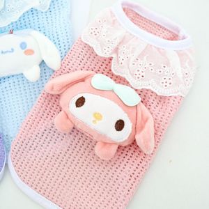 Cute Cartoon Pet Summer Mesh Vest Dog Breathable Clothing Sanrio Style <b>Cat</b> <b>Clothes</b> Pink Purple Blue - Product Image 3