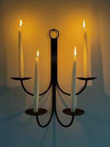 Best Selling Candle Holder with Trendy Design <b>Black</b> <b>Polished</b> Wall Mount Candle Holder For Sale By Exporters - Product Image 4