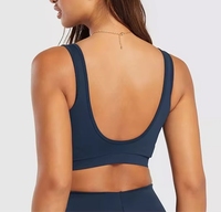 Col en U Design Femmes Sport Wear Workout Fitness Yoga Avec Coussinets U Forme Retour Soutien-Gorge