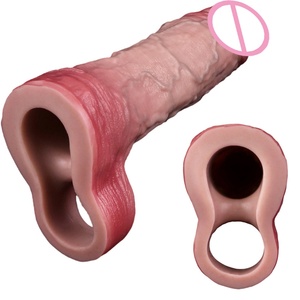 ORALSX 7 Inches Penis Extender Reusable Condom Delay Ejaculation Condom Cock Sleeve Cock <b>Ring</b> Sex Toys for <b>Couples</b> - Product Image 1