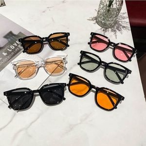 Square Thick <b>Frame</b> Sunglasses Yellow Lens Half <b>Frame</b> Artistic Retro Style Outdoor Sports Unisex - Product Image 1