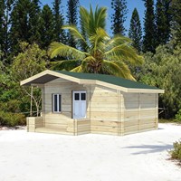 Cabane en bois de pin russe traditionnelle, maisonnette à une chambre, chalet de jardin, structure en bois préfabriquée, écologique, salon, atelier