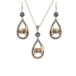 Luxury Premium High End Designer Gold Plated Zircon Earrings <b>Necklace</b> Set Women Elegant Hawaiian Style Trendy Fashion <b>Statement</b> - Product Image 5