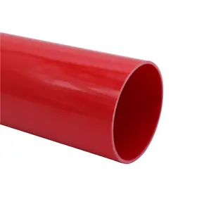 Benutzer definierte Kunststoff rohr starre Rohr rot ovale PVC-Rohr für Verkehrs warnung Hersteller Pvc