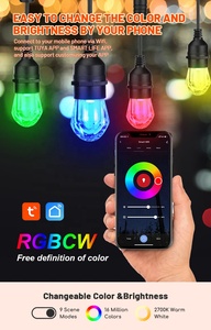 Tira de luces led inteligente con wifi para decoración de fiestas, tira de luces led de 24 pies, 36 pies y 48 pies, RGB, CCT - Product Image 5