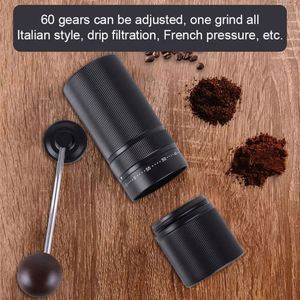 เครื่องบดกาแฟแบบมือหมุนพร้อมใบมีดสแตนเลส 7 ดาว สำหรับเฟรนช์เพรส มอคค่า เอสเพรสโซ ดีไซน์ปรับระดับได้ภายนอก - Product Image 5