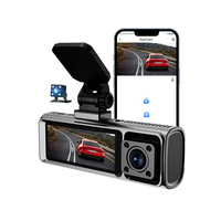 Fournisseur OEM/ODM BW-D367 Caméra embarquée DVR 2K triple canal avec GPS, enregistrement en boucle, ajustement universel, boîte noire de voiture 3 voies, écran LCD, garantie 1 an