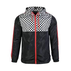 Veste coupe-vent imperméable de haute qualité pour hommes personnalisée vêtements d'extérieur décontractés d'hiver à motif de décoration sans col et longue longueur - Product Image 2