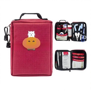 Bolsa de Almacenamiento para Kit de Rescate Médico Familiar Portátil para Mascotas, para Viajes al Aire Libre, Venta al Por Mayor del Fabricante, Color Rojo - Product Image 1