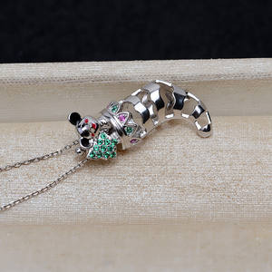 S925 Silver European American Mouse Christmas Tree <b>Pendant</b> 5-6.5 Non Porous <b>Pearl</b> DIY Empty Tray 4815 Fashion <b>Pendants</b> & <b>Charms</b> - Product Image 2