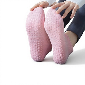 Calcetines de Yoga de Punto para Mujer, Primavera-Verano, Antideslizantes, Transpirables, de Algodón y Malla, para Deportes, Pilates y Running - Product Image 1