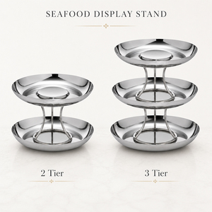 Support de buffet de luxe pour hôtel, en acier inoxydable 304, à <span class=keywords><strong>trois</strong></span> niveaux, pour fruits de mer et coquillages - Product Image 3