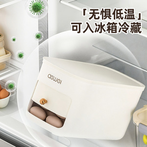 Aswei Egg Storage Box With Lid Stackable <b>Refrigerator</b> Organizer For Kitchen Use - Product Image 2
