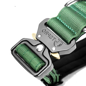 Yüksek kalite ağır Metal toka dayanıklı taktik köpek tasması köpek tasması büyük köpekler için naylon pet yaka - Product Image 5