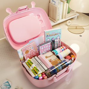 Tv Storage Box Desktop Stationery Box Transparent Large Capacity Cute Childrens Hair Accessory Display Box - Product Image 4