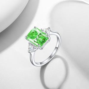 Sunstar เครื่องประดับผู้ผลิต925เงินสเตอร์ลิงเครื่องประดับผู้หญิงเครื่องประดับ5A ลูกบาศก์เซอร์โคเนียสีเพชรแหวนเงินสำหรับงานแต่งงาน - Product Image 2