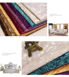 Wholesale Fashion Design Color <strong>Pattern</strong> Customized Soft Embossed Velvet <strong>Fabric</strong> for Upholstery <strong>Sofa</strong> Home Textile Cushion Curtain - Product Image 3