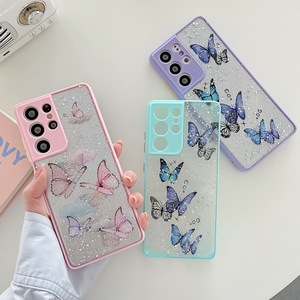Star Epoxy Glitter Butterfly Phone Case per <span class=keywords><strong>Samsung</strong></span> S23 S22 <span class=keywords><strong>S21</strong></span> Plus Ultra S20 <span class=keywords><strong>S21</strong></span> <span class=keywords><strong>FE</strong></span> A13 A53 Fashion Girls custodie antiurto - Product Image 1