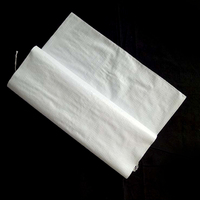 Sac tissé PP logo d'impression blanc personnaliser poly sacs pour emballage de grain de riz de maïs sac de raphia en polypropylène