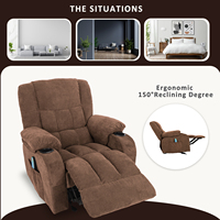 Fauteuil inclinable pivotant en tissu VANBOW pour salon, idéal pour maman