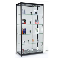 Displays D-338 Schwerlast-Glasvitrine Freistehend mit LED-Beleuchtung Anpassbare Größe Langlebig Umweltfreundlich Zerlegbar für den Einzelhandel