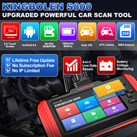 Lector de Códigos de Auto Universal Electrónico OBD2 Kingbolen S800 con 15 Funciones de Reinicio, Compatible con Android para Diagnóstico de ABS, SAS y SRS