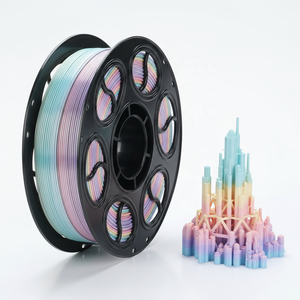 Filamento para Impresión 3D, Color Arcoíris, PLA Silk, Consumibles para Impresora 3D, Efecto Degradado de Alto Brillo, Material Ecológico de Doble Color - Product Image 1