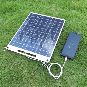 ที่ชาร์จพลังงานแสงอาทิตย์แบบพกพากันน้ำ5V 10W แผงโซลาร์เซลล์แบบ USB คู่สำหรับตั้งแคมป์กลางแจ้ง - Product Image 6