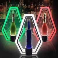 Affichage de bouteille acrylique de haute qualité support d'affichage de vin Glorifier Led unique bouteille casier à vin Commercial