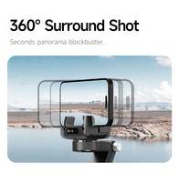 Suivi automatique IA 3CCT Lumière d'appoint à 3 niveaux 360° °   Stabilisateur de cardan IA à reconnaissance faciale pour prise de vue panoramique en élévation, idéal pour les vlogs en direct et les courtes vidéos