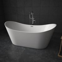 Baignoire autoportante moderne et écologique en acrylique, ronde, pour immersion profonde, avec garantie de 5 ans, pour 1 personne, grande taille, pour salle de bain intérieure