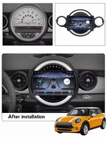 Autoradio Android 10 QLED pour BMW Mini 2007 - 2015 8+128 Go ADAS DVR Caméra 360° Lecteur DVD Système Multimédia
