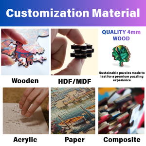 Fabricantes de Rompecabezas Personalizados MCX, Diseño de Logotipo, Rompecabezas 3D, Manualidades, Madera, Papel, Acrílico, MDF/HDF, A3/A4/A5 - Product Image 4